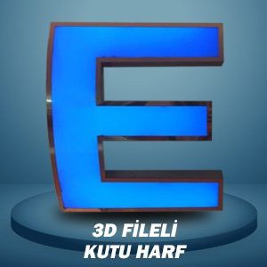 3D Fileli Kutu Harf