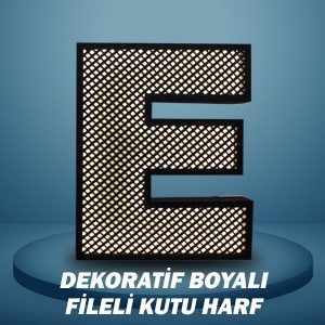 Dekoratif Boyalı Fileli Kutu Harf