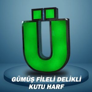 Gümüş Fileli Delikli Kutu Harf
